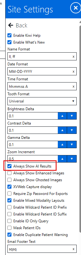 Controlling Automatic AI Findings Display – Planet DDS