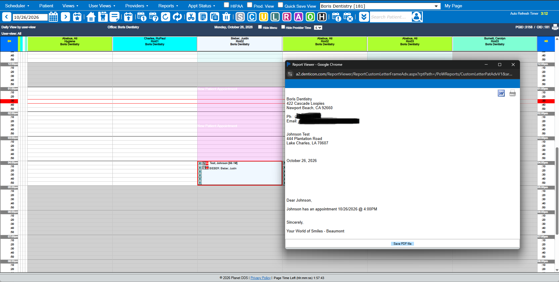 Appointment Book: Letter Templates on the Right-Click Print Menu ...